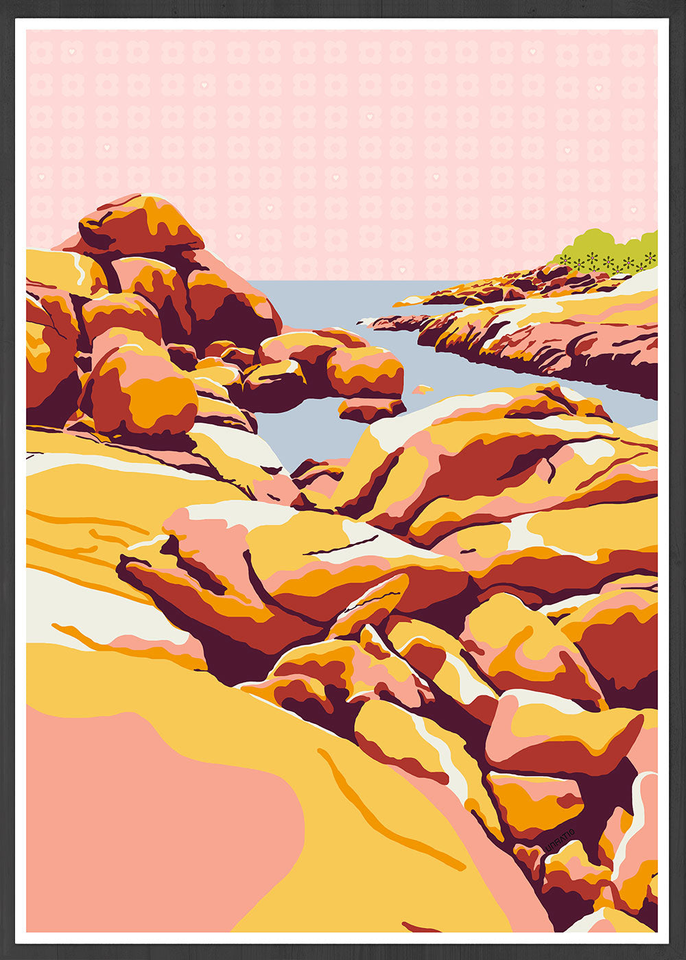 Sunny Bay Print by Unratio