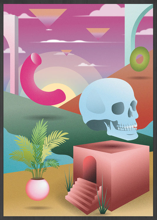 The Skull Surreal Art Print