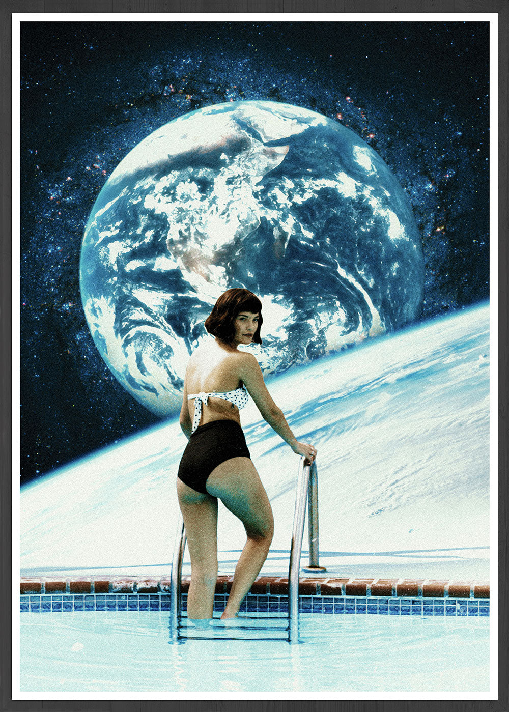 Space Pool Surreal Collage Print