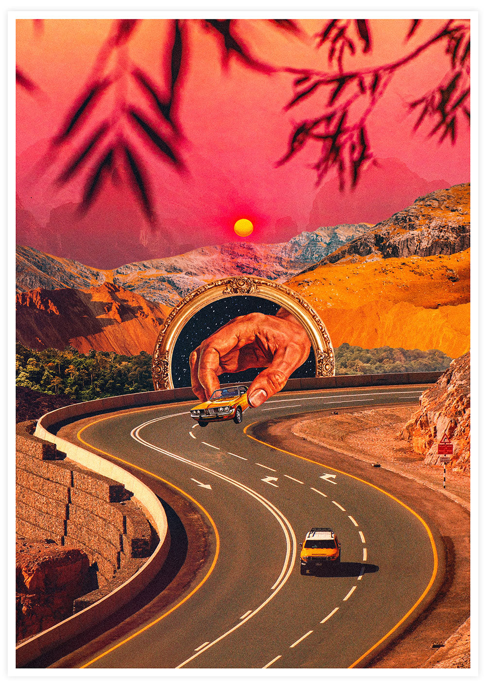 A Second Racer Appears Collage Print