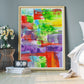 Bazloc Abstract Art Poster in a modern bedroom