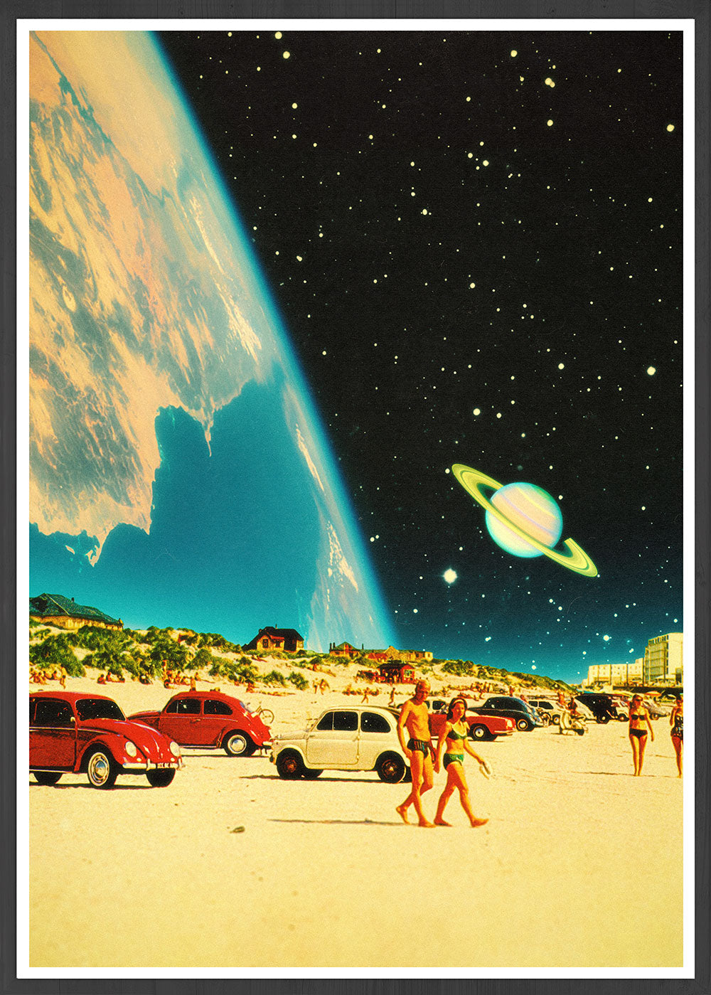 Galaxy Beach Collage Print