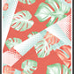 Gorgeous on trend Monstera Coral Botanical Pattern Print in a frame