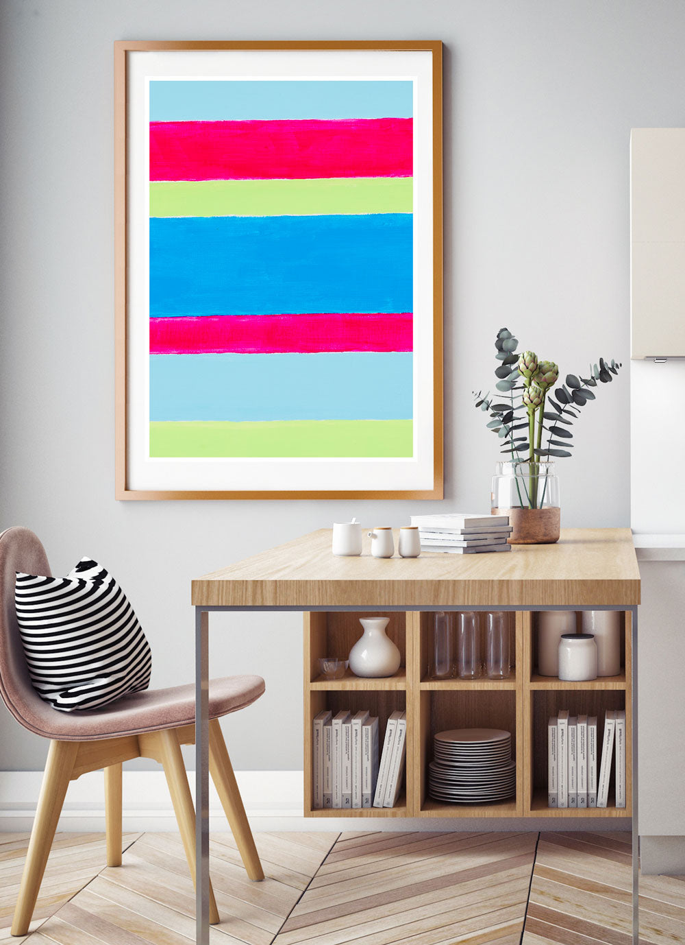 Sullys Stripes Modern Fine Art home decor
