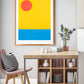 Sun and Sea for Shore Abstract Landscape Art in a kitchen area