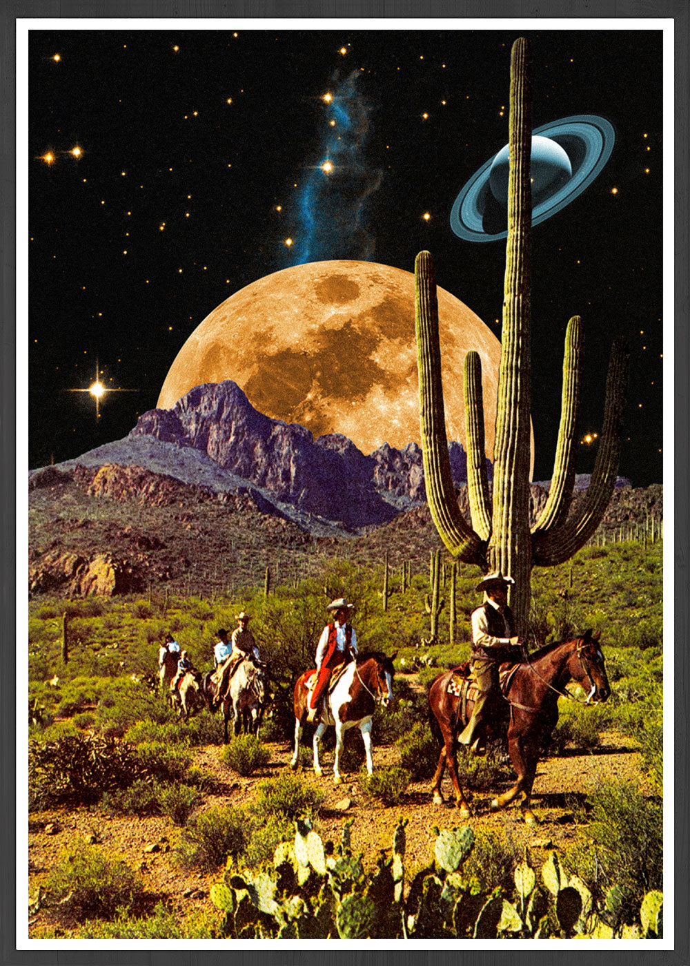 Space Cowboys Collage Print