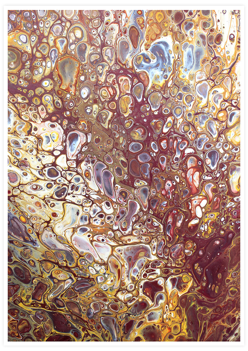 Agate Cove Abstract Ink Pour Print