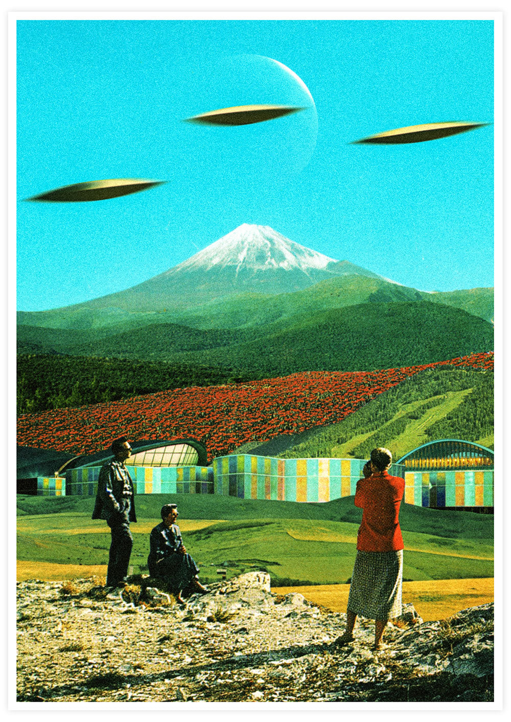 Alien Invasion Collage Poster