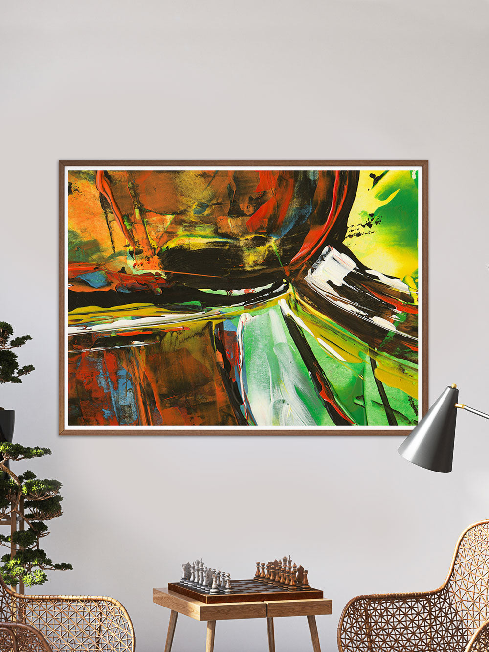 Aliencraft Surreal Abstract Print in traditional room