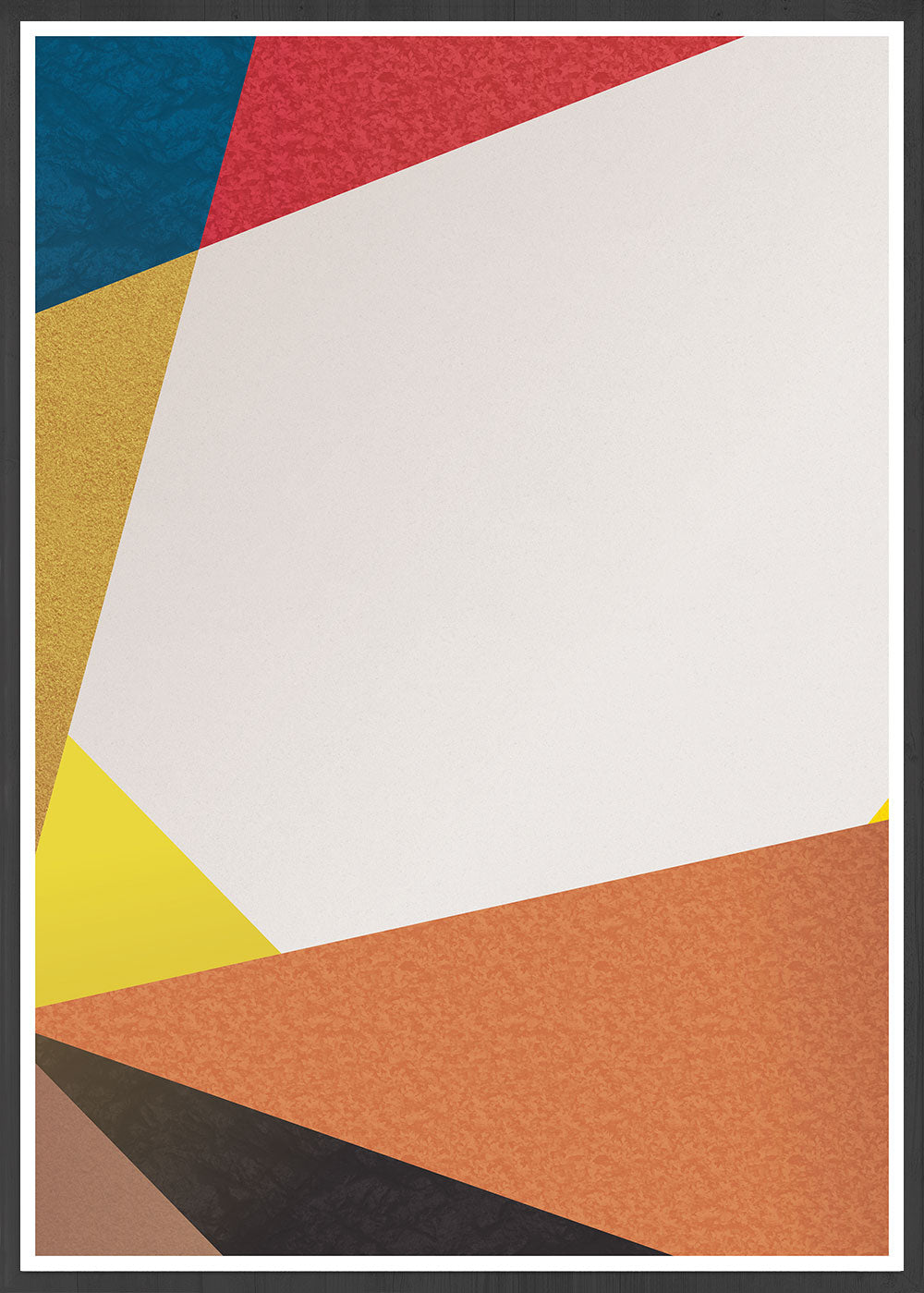 Autumn Trend geometric art print in a frame