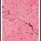 Berlin City Map Art Print in a frame