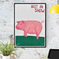 Best in Show Animal Art Print in a frame on a wall