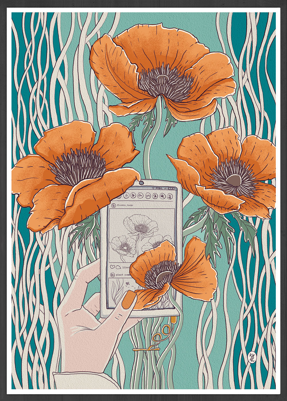 Blooming Digital Botanical Art Print