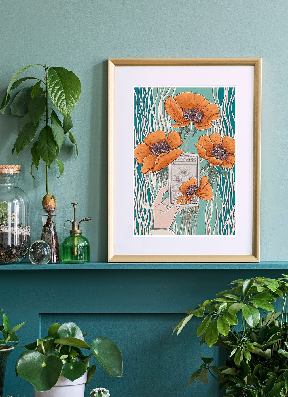 Blooming Digital Botanical Design print