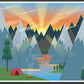 Camping Adventure Kids Art Print in frame