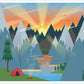 Camping Adventure Kids Art Print no frame
