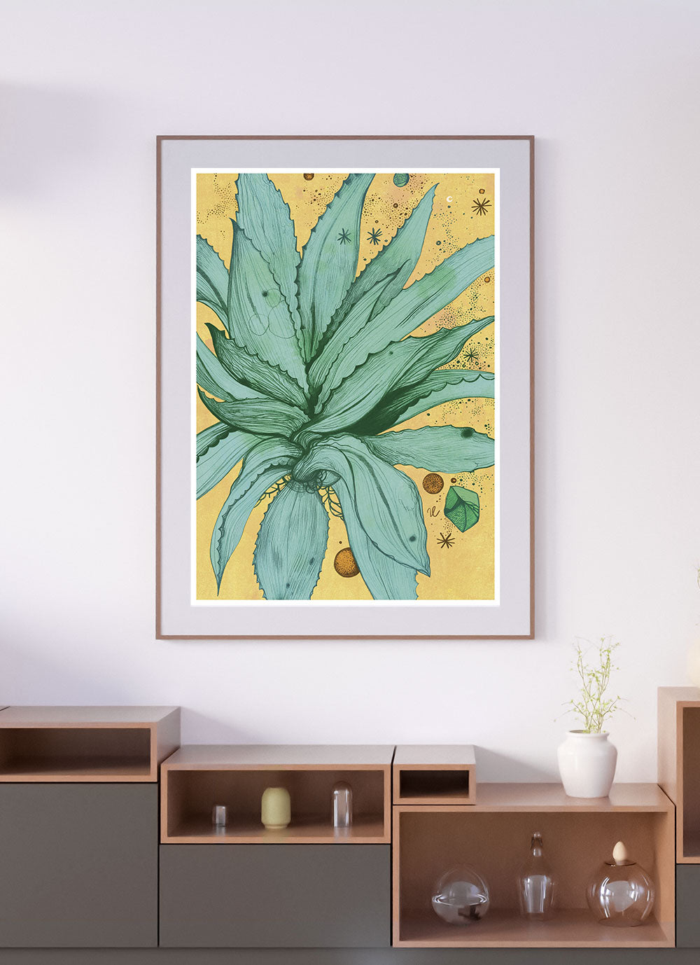 Dancing Aloe Botanical Poster Print
