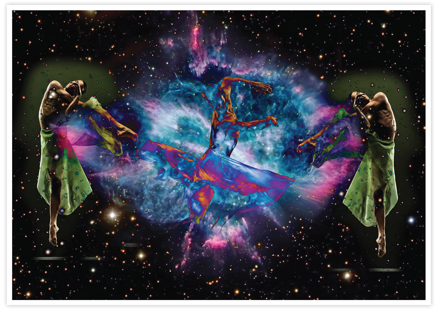 Dancing in Space Art Print not in a frame