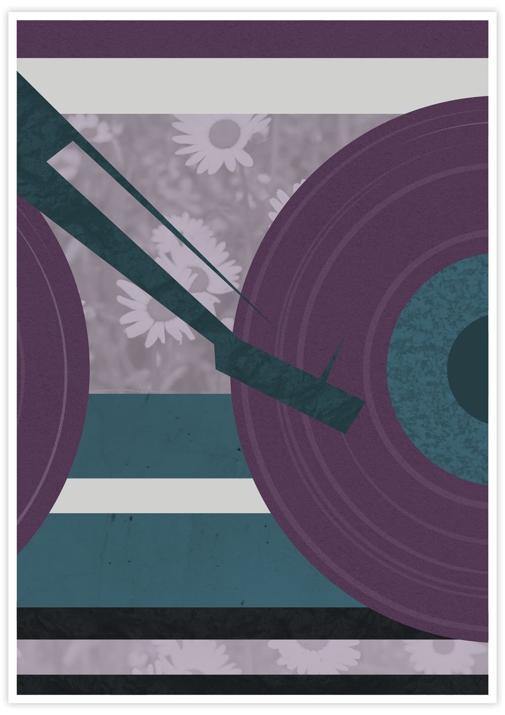 Disc Jockey Music Abstract Print with no frame