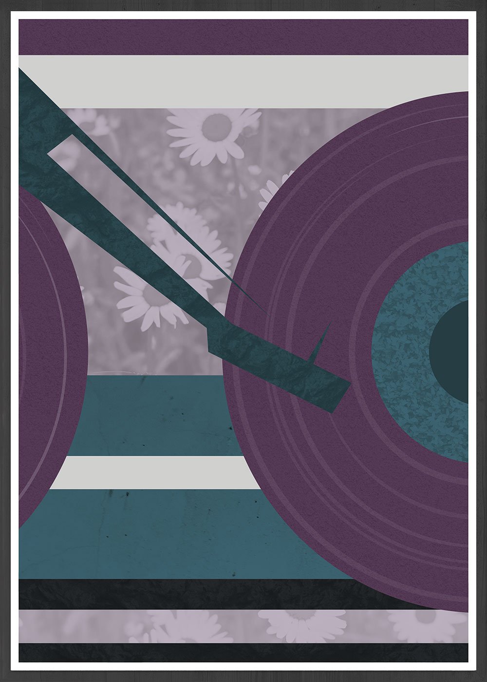 Disc Jockey Music Abstract Print in a frame