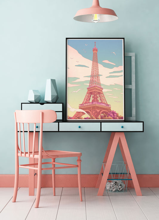 Eiffel Tower Paris Poster Print