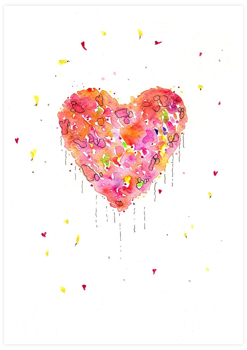 Enlightened Heart Watercolour Fine Art