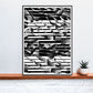 Fax Black and White Pattern Print on a shelf