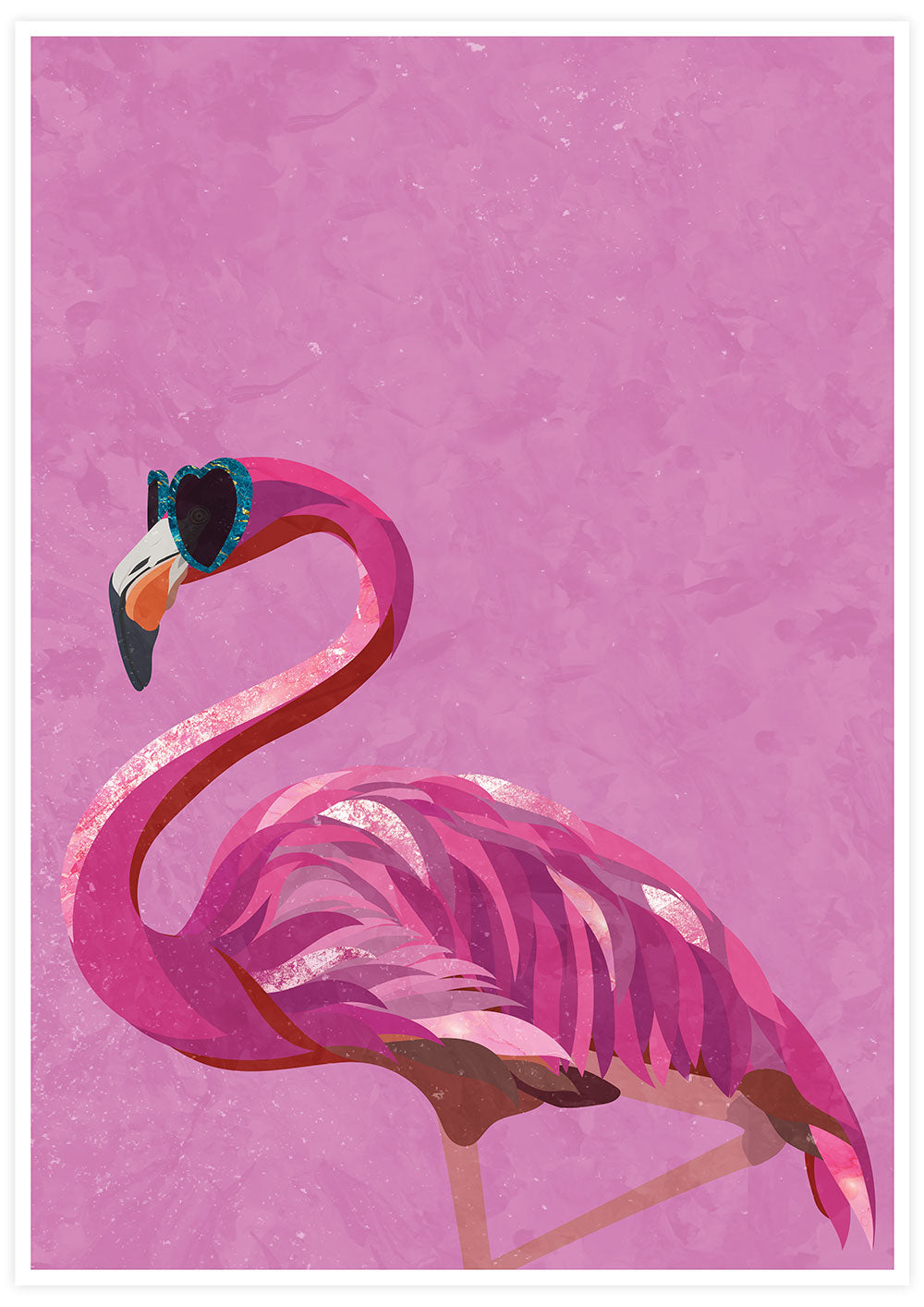 Funky Flamingo Art Print by Sarah Manovski