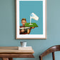 Golf Milk Collage Print