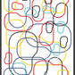 Gridlocked Pattern Art Print in frame