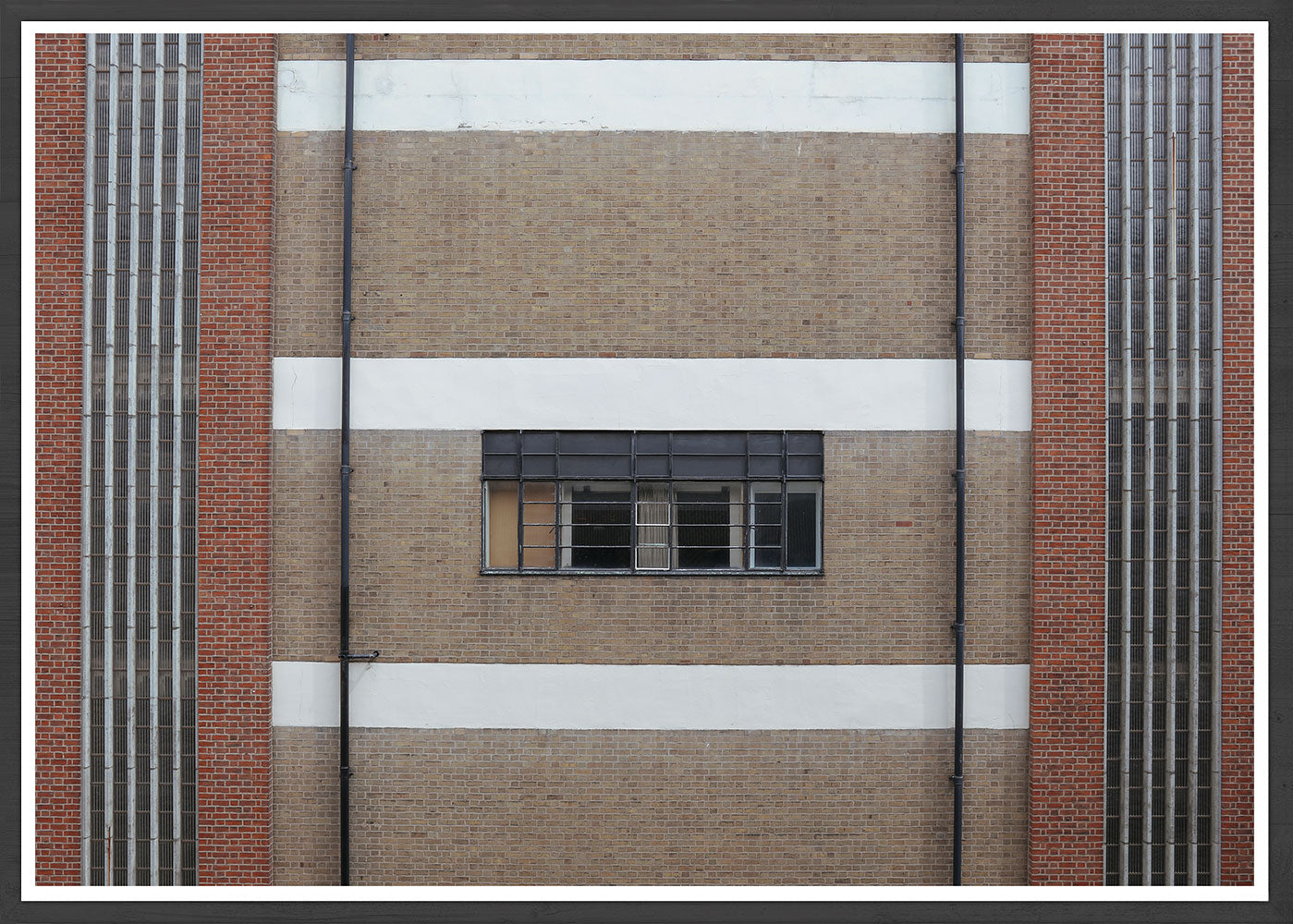 Industrial Fraser Window Building Photo Print Framed