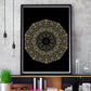 Hyperion Abstract Wall Print in a frame on a shelf