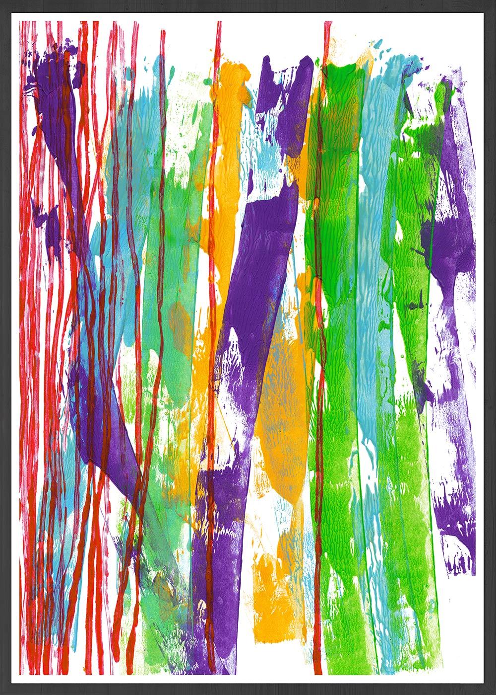 Influence Colour Stripes Art in a frame
