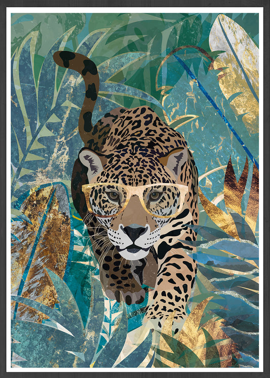 Leopard Art Print by Sarah Manovski in a frame