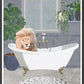 Lion in a Bath Art Print by Sarah Manovski in a frame