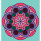 Mandala 1 Pink Mandala Art Print not in a frame
