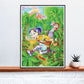 Milly Chase Fantasy Art Print in a frame on a shelf