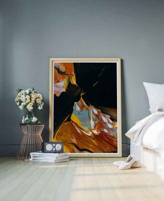 Moments and Then Abstract Print in a stylish interior