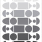 Monochrome Progression Black and White Pattern Design no frame