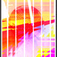 Neu Wave Abstract Sunset Print in frame