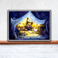 Night Time Stories Kids Wall Art in a frame on a Shelf