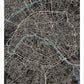 Paris Modern Map Art Print not in a frame