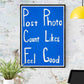 Post Count Feel Social Media Art Print in a frame on a wall