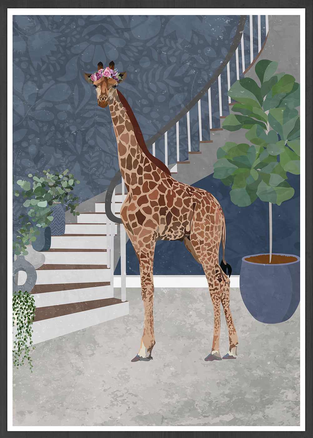 Pretty Giraffe Art Print by Sarah Manovski