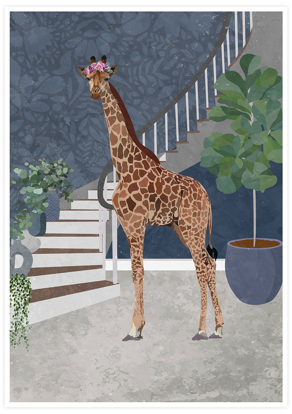 Pretty Giraffe Art Print by Sarah Manovski