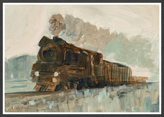 Railroad Blues Fine Art Print in a frame