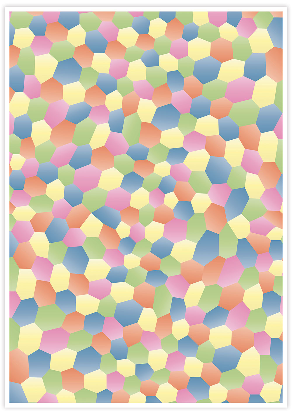 Rainbow Polygon Art with no frame
