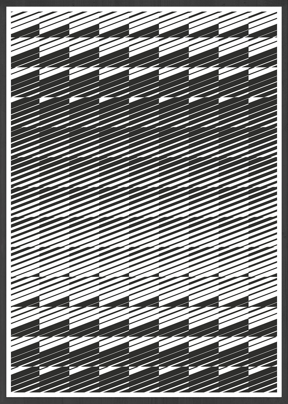 Razor Geometric Print in a frame