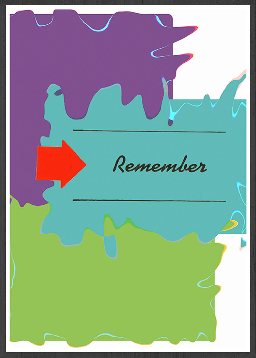 Remember Whats Coming Minimal Art Print in a frame