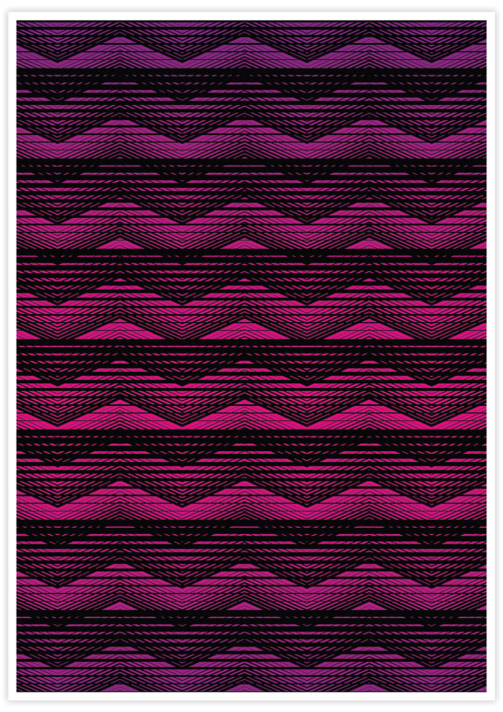 Retro Pink Geometric Art Print no frame